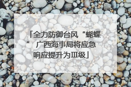 全力防御台风“蝴蝶” 广西海事局将应急响应提升为Ⅲ级