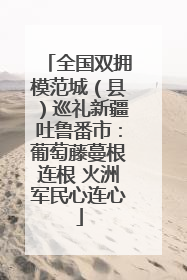 全国双拥模范城（县）巡礼新疆吐鲁番市：葡萄藤蔓根连根 火洲军民心连心