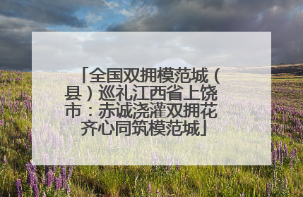 全国双拥模范城（县）巡礼江西省上饶市：赤诚浇灌双拥花 齐心同筑模范城