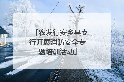 农发行安乡县支行开展消防安全专题培训活动