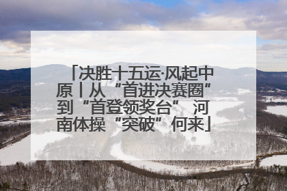 决胜十五运·风起中原丨从“首进决赛圈”到“首登领奖台” 河南体操“突破”何来
