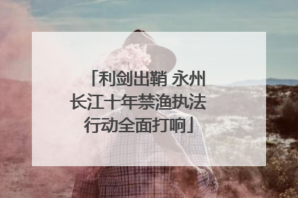 利剑出鞘 永州长江十年禁渔执法行动全面打响