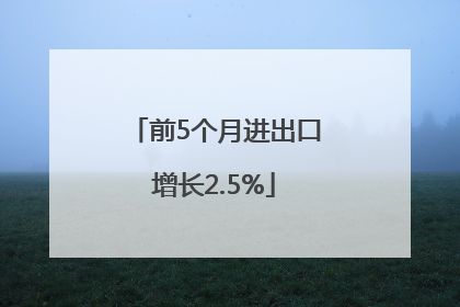 前5个月进出口增长2.5%