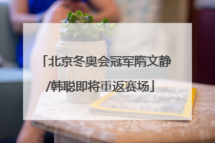 北京冬奥会冠军隋文静/韩聪即将重返赛场
