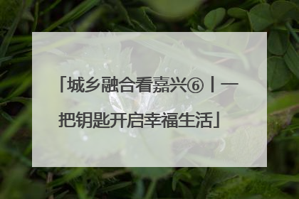 城乡融合看嘉兴⑥丨一把钥匙开启幸福生活