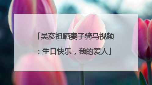 吴彦祖晒妻子骑马视频：生日快乐，我的爱人