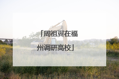 周祖翼在福州调研高校