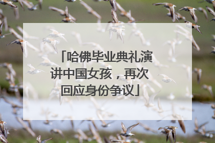 哈佛毕业典礼演讲中国女孩，再次回应身份争议