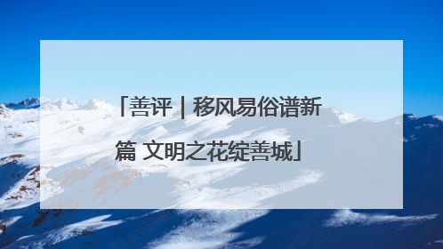 善评｜移风易俗谱新篇 文明之花绽善城