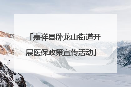 嘉祥县卧龙山街道开展医保政策宣传活动