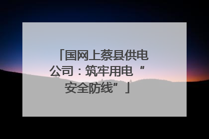国网上蔡县供电公司：筑牢用电“安全防线”