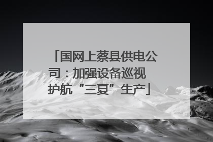 国网上蔡县供电公司：加强设备巡视 护航“三夏”生产