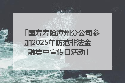 国寿寿险漳州分公司参加2025年防范非法金融集中宣传日活动