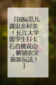 国际范儿遇见乡村美！长江大学留学生打卡石首桃花山，解锁农文旅新玩法！
