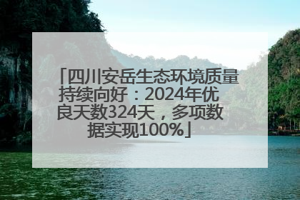 四川安岳生态环境质量持续向好：2024年优良天数324天，多项数据实现100%