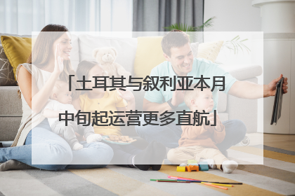 土耳其与叙利亚本月中旬起运营更多直航