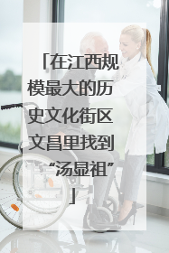 在江西规模最大的历史文化街区文昌里找到“汤显祖”