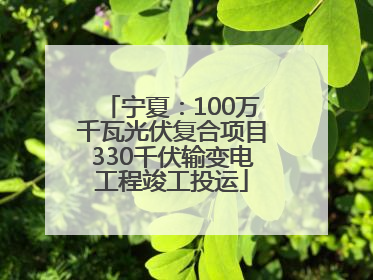 宁夏：100万千瓦光伏复合项目330千伏输变电工程竣工投运