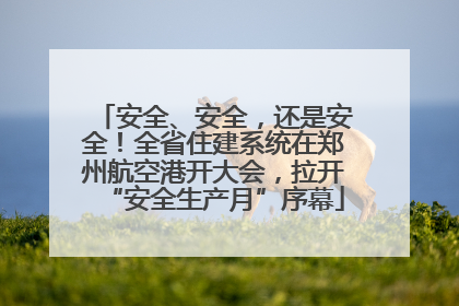 安全、安全，还是安全！全省住建系统在郑州航空港开大会，拉开“安全生产月”序幕