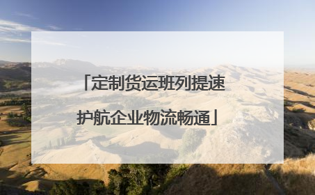 定制货运班列提速 护航企业物流畅通
