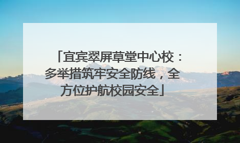 宜宾翠屏草堂中心校：多举措筑牢安全防线，全方位护航校园安全