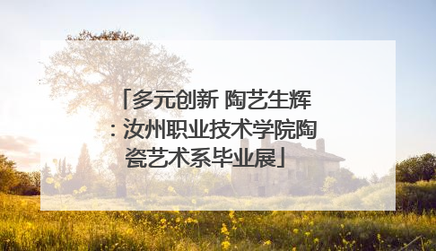多元创新 陶艺生辉：汝州职业技术学院陶瓷艺术系毕业展