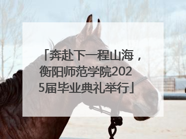 奔赴下一程山海，衡阳师范学院2025届毕业典礼举行