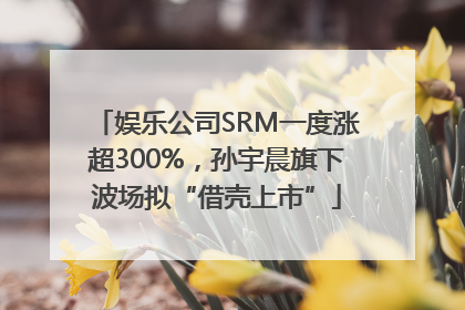娱乐公司SRM一度涨超300%，孙宇晨旗下波场拟“借壳上市”