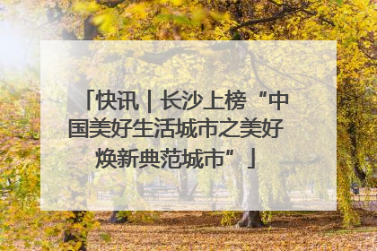快讯｜长沙上榜“中国美好生活城市之美好焕新典范城市”