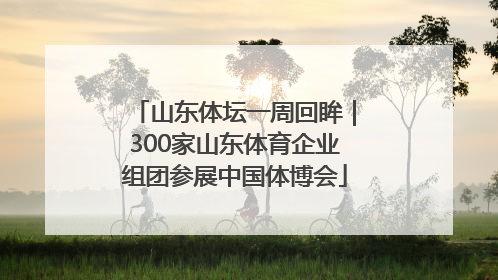 山东体坛一周回眸｜300家山东体育企业组团参展中国体博会