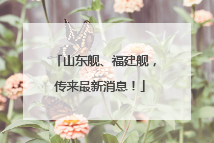 山东舰、福建舰，传来最新消息！