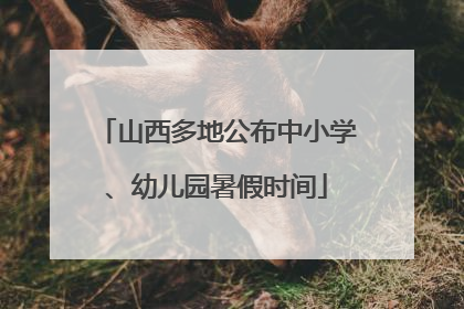 山西多地公布中小学、幼儿园暑假时间