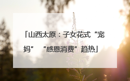 山西太原：子女花式“宠妈” “感恩消费”趋热