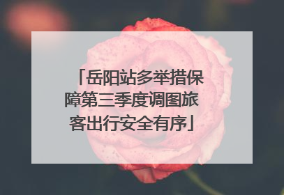 岳阳站多举措保障第三季度调图旅客出行安全有序