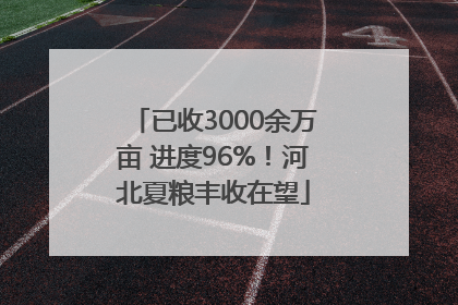 已收3000余万亩 进度96%！河北夏粮丰收在望