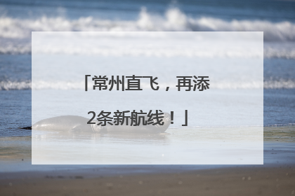 常州直飞，再添2条新航线！