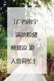 广西南宁：满池粉黛映夏凉 游人赏荷忙