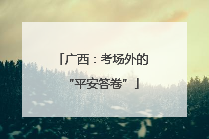 广西：考场外的“平安答卷”