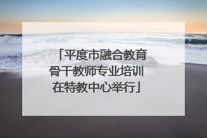 平度市融合教育骨干教师专业培训在特教中心举行