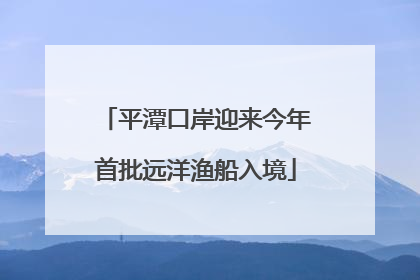 平潭口岸迎来今年首批远洋渔船入境