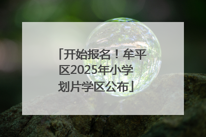 开始报名！牟平区2025年小学划片学区公布