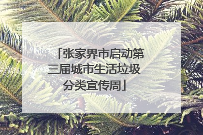张家界市启动第三届城市生活垃圾分类宣传周