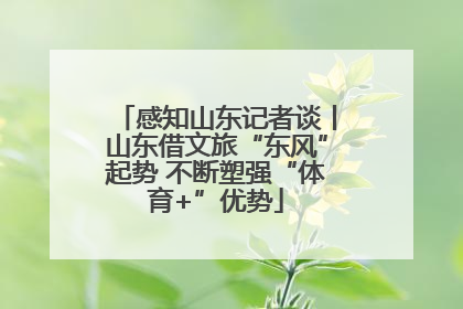 感知山东记者谈丨山东借文旅“东风”起势 不断塑强“体育+”优势