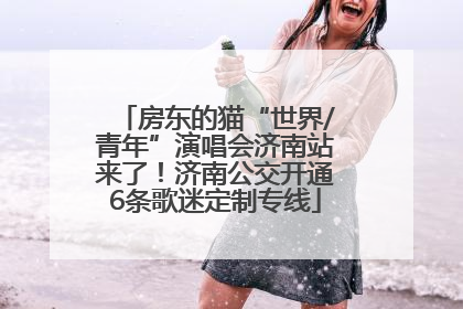 房东的猫“世界/青年”演唱会济南站来了！济南公交开通6条歌迷定制专线