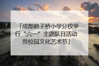 成都磨子桥小学分校举行“六一”主题队日活动暨校园文化艺术节