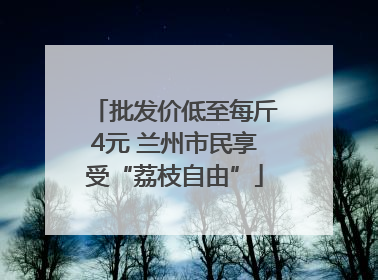 批发价低至每斤4元 兰州市民享受“荔枝自由”