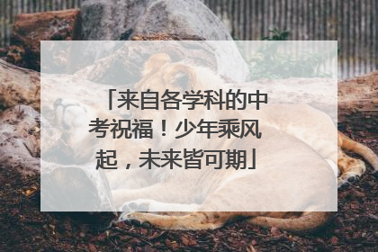 来自各学科的中考祝福！少年乘风起，未来皆可期