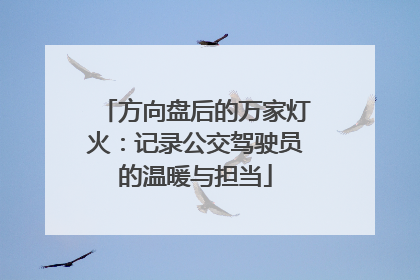 方向盘后的万家灯火：记录公交驾驶员的温暖与担当