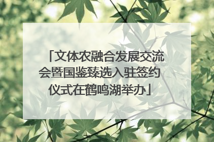 文体农融合发展交流会暨国鉴臻选入驻签约仪式在鹤鸣湖举办
