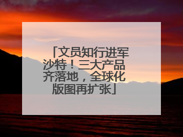 文员知行进军沙特！三大产品齐落地，全球化版图再扩张
